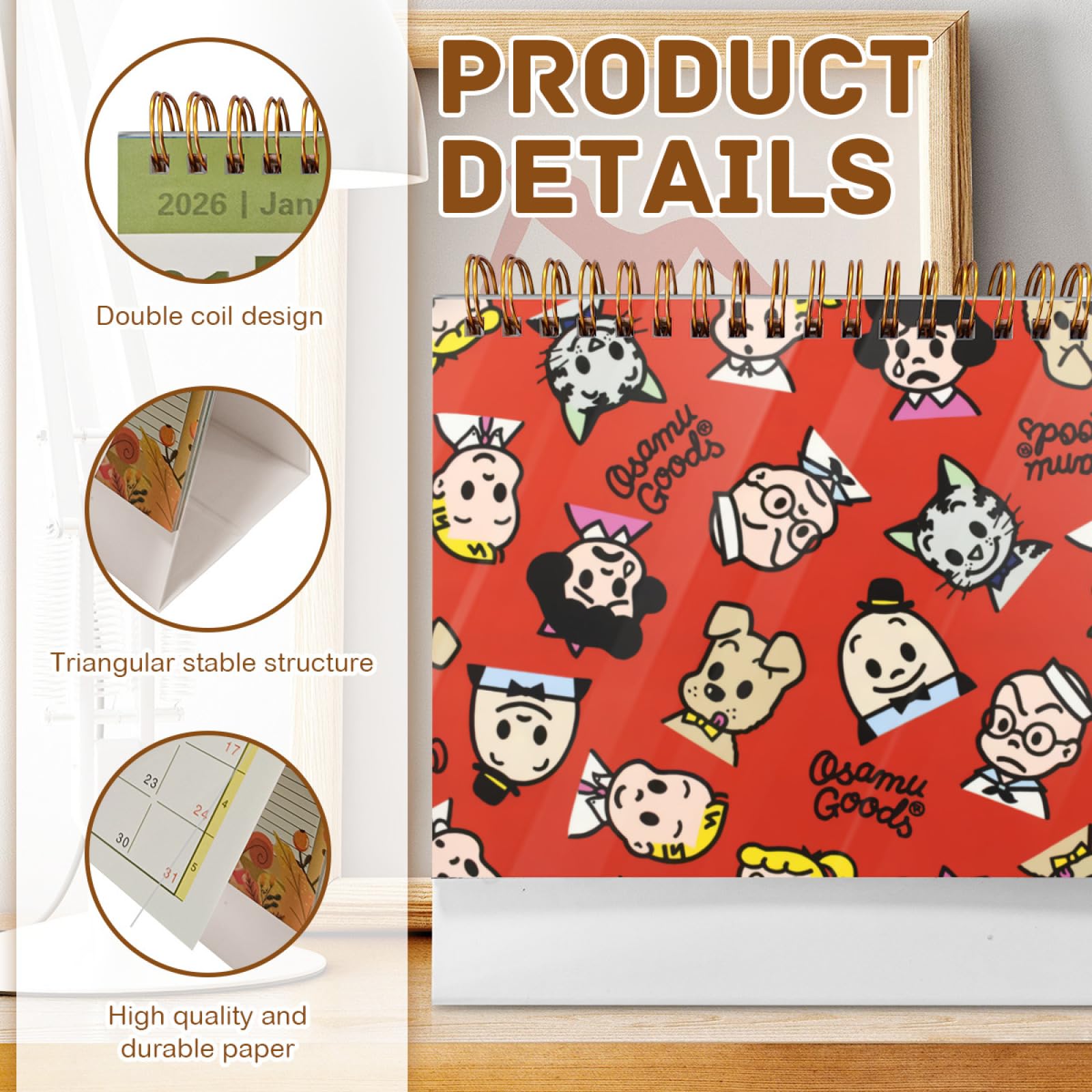 Amazon | カレンダー キャラクターズ オサムグッズ 2026年 月間