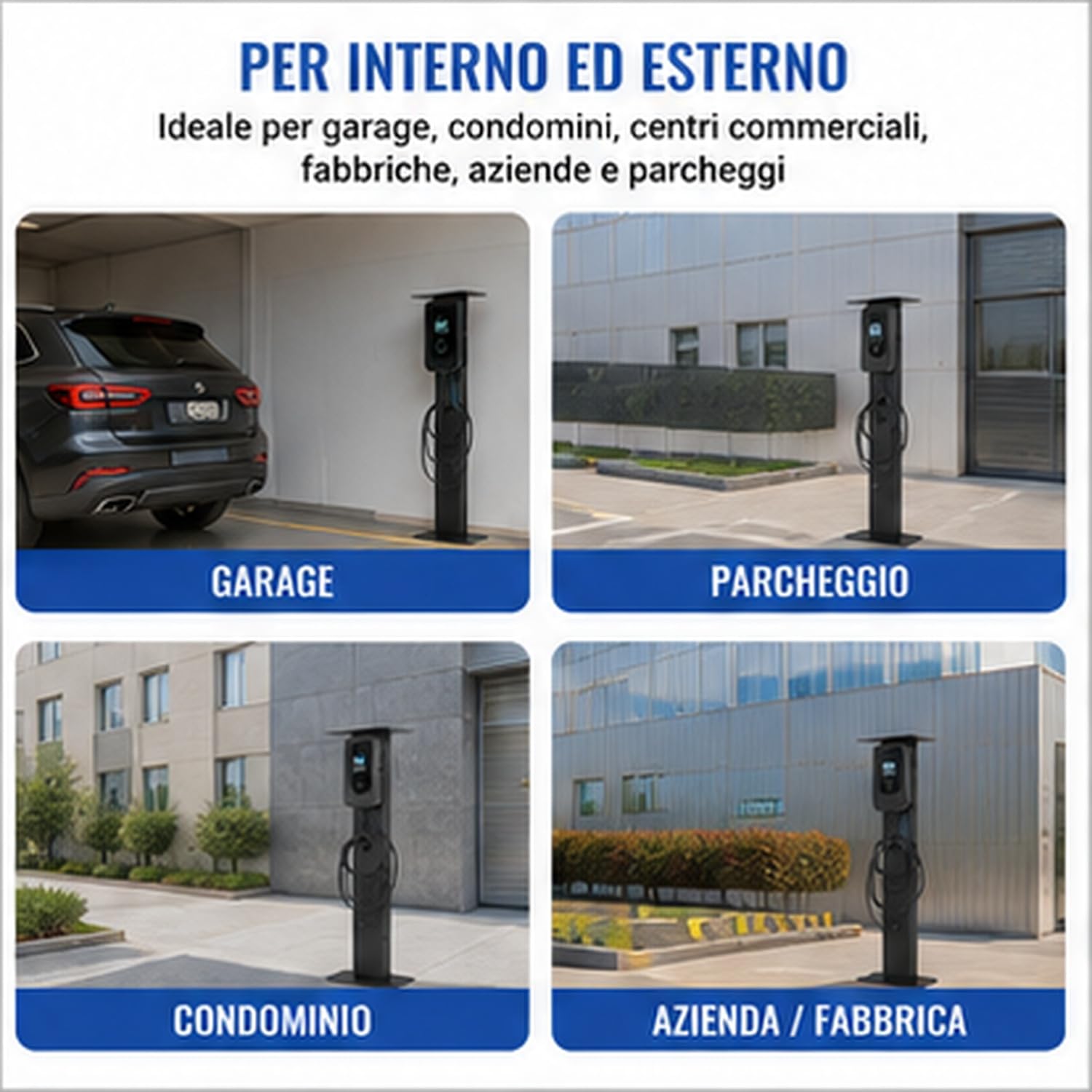 Soporte universal para Wallbox, para estaciones de carga para coches eléctricos, aleación de aluminio y aleación de neodimio para exterior, interior, garaje, aparcamiento