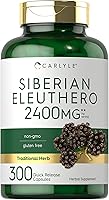 Vista 1 de Carlyle Siberian Eleuthero 300 cápsulas Fórmula sin OMG y sin gluten Ginseng siberiano Suplemento de hierbas tradicionales