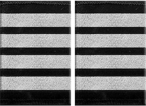 1 Pair Professional Pilots Uniform Epaulets 4 Bars Shirts Craft Garment Clothing Decor Epaulettes DIY Accessory Shoulder Badges