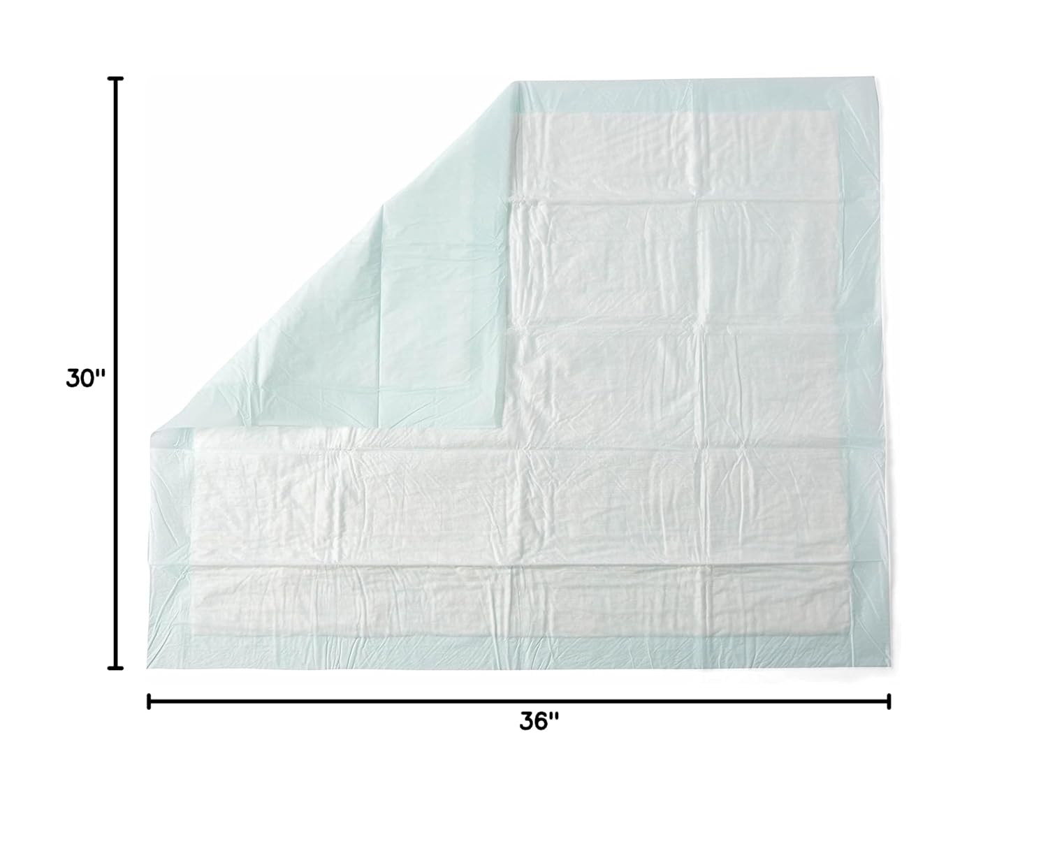 Medline Deluxe Fluff & Polymer Underpads, Moderate Absorbency, Non-Quilted, 30x36 Inches, Ultimate Protection for Beds, Floors, Furniture, Pets, Pack of 100