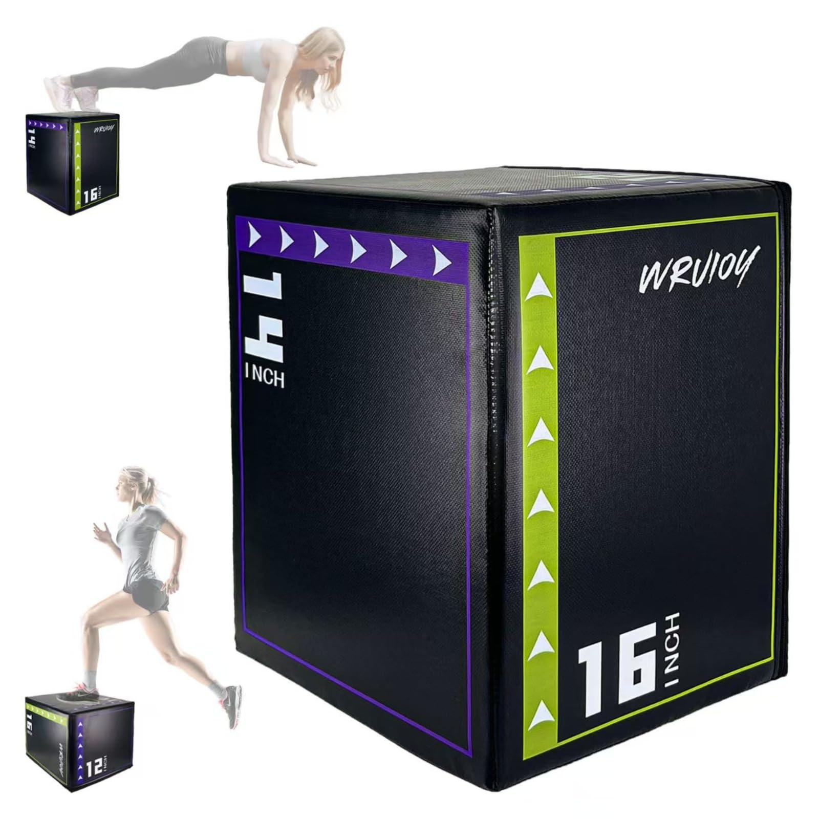 Amazon.com : 3-in-1 Exercise Box Jump Adjustable Heights Foam Box