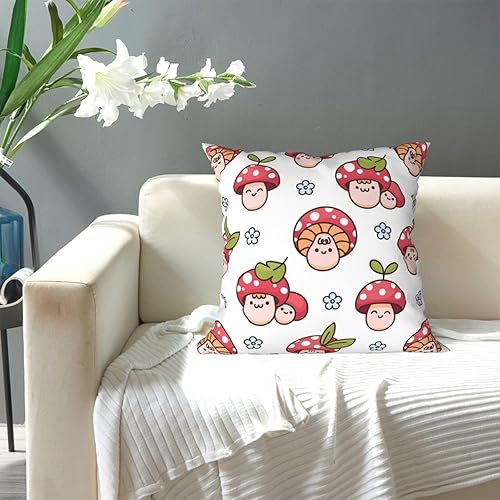 Miniatura 5 de Aimeryup Throw Pillow Covers 12x12 Inch Cute Kawaii Mushrooms Decorative Pillow Covers Cushion Covers cojines decorativos para sala Pillow Cases