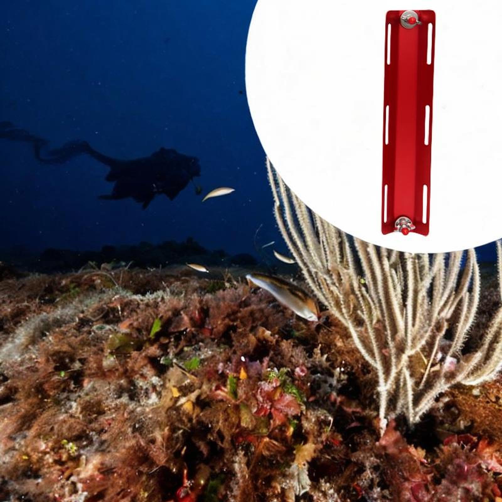 Vaveren Scuba Diving Back Frame with Screw Parts,Enhanced Efficiency Aluminum Single for Tank Adapter Matt for Water Sports,Swimming, red