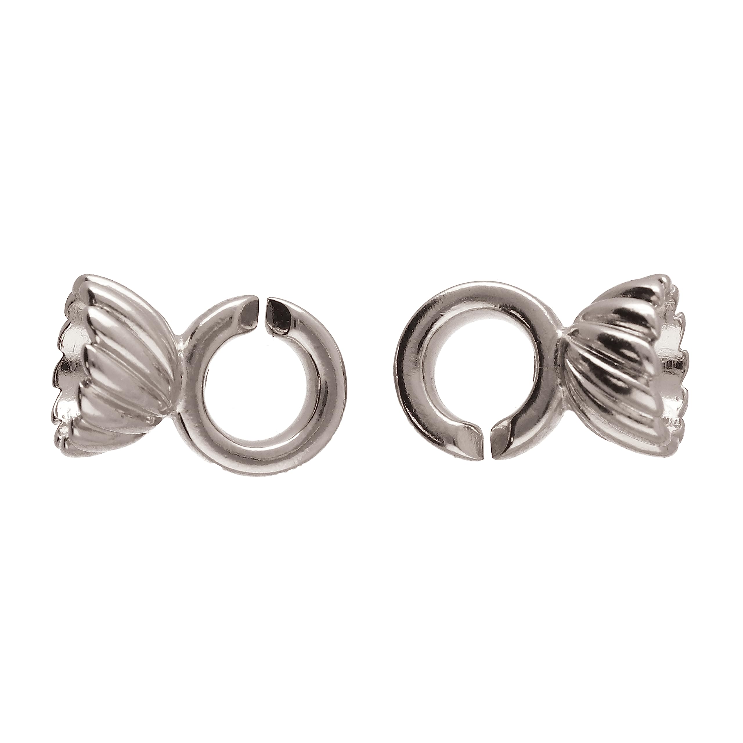 The Beadsmith Klejone zapięcie skręcane – eleganckie elementy – kolor srebrny – 1 sztuka, 35 x 13 mm – komponent do wykończenia lub łączenia bransoletek, naszyjników i ręcznie robionej biżuterii