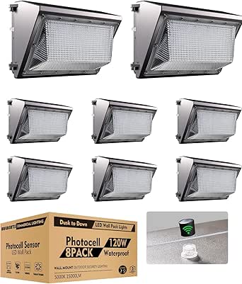 Juyace Luz LED De Estacionamiento De 300 W, Montaje Deslizante, Montaje Del Atardecer Al Amanecer, Iluminación Exterior, Inundación Exterior, Comercial, Exterior, IP65, Impermeable, área De Seguridad
