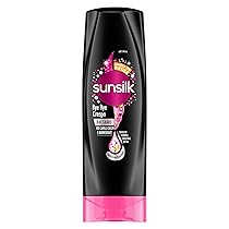 Sunsilk, Balsamo Bye Bye Crespo, Balsamo per Capelli Crespi, Dona Capelli Morbidi, Visibilmente Sani e Luminosi, Formula Active Fusion Arricchita con Olio di Macadamia, Elastina e Biotina, 350 ml