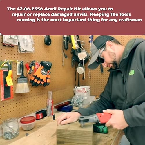 Miniatura 6 de 42-06-2556 Kit de servicio de yunque de cabeza de trinquete para Milwaukee 2556-20 M12 COMBUSTIBLE Trinquete 14" Kit de montaje de yunque de