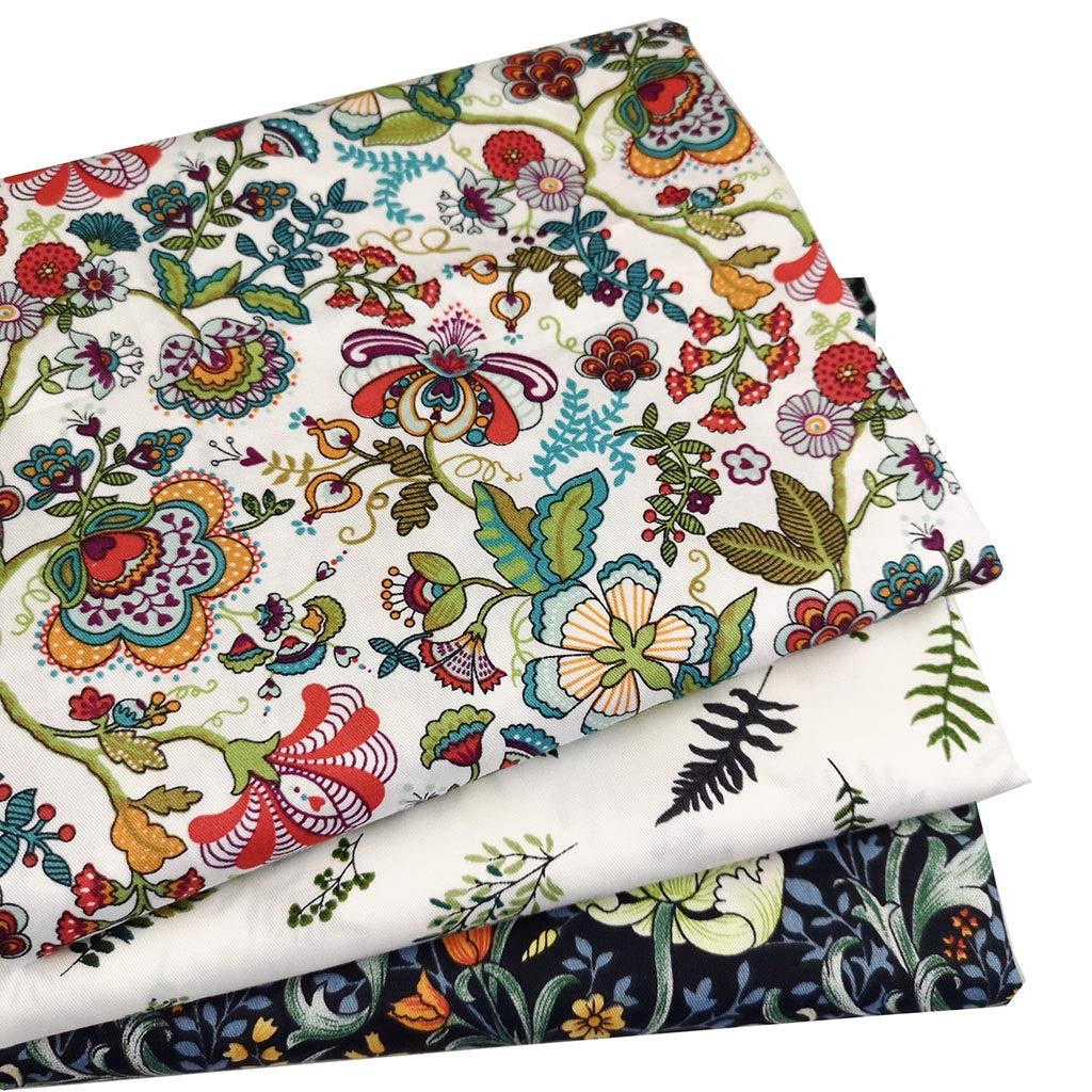 Bu 1pcs Giapponese Retro Fiori Stampato Twill di Cotone della Rappezzatura del Panno del Tessuto, Cucito Fai da Te Home Textile,Biancheria da Letto,Aprons- Venduti da Mezzo Metro/Metro