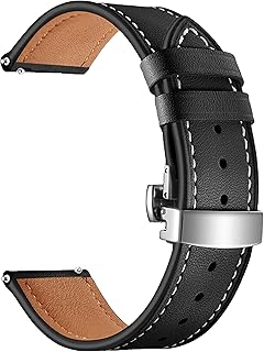 ACM Watch Strap Luxury Leather 22mm compatible with Syska Donna Smartwatch Clasp Lock Belt Band