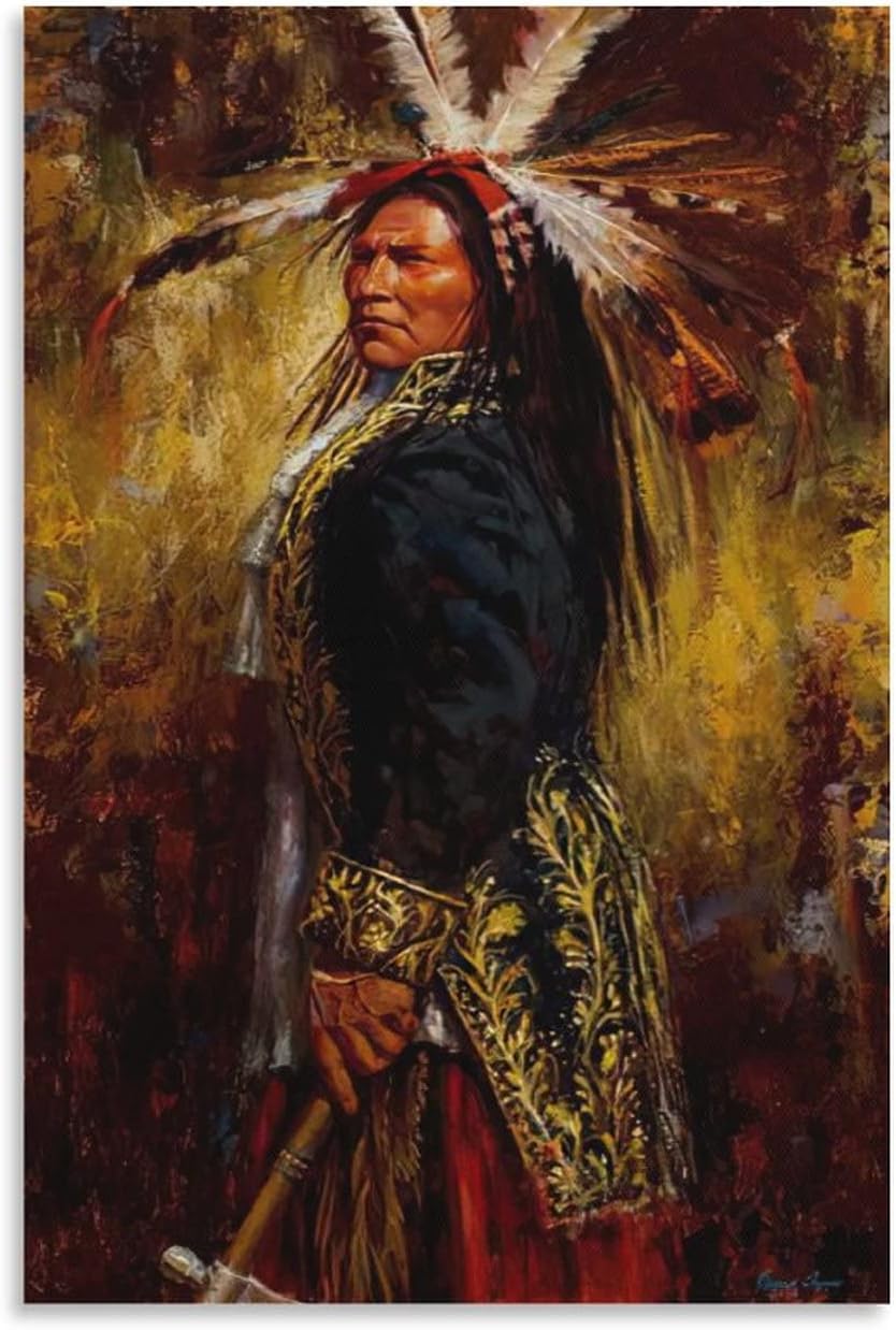 Art Poster Proud Lakota Native American Canvas Print Poster