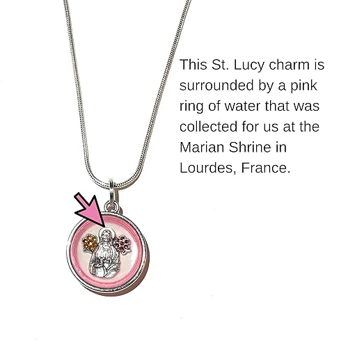 Miniatura 4 de St. Lucy St. Lucia Pendant Necklace Catholic Christian Christmas Lourdes Early Christian martyr Roman Empire patroness of blindness Syracuse
