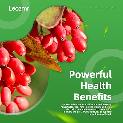 Miniatura 5 de Suplemento de berberina  Berberina 1500 mg por porción, 120 cápsulas  Berberina HCI  Berberina Plus  Plus Pure True Ceilán canela, berberina HCI