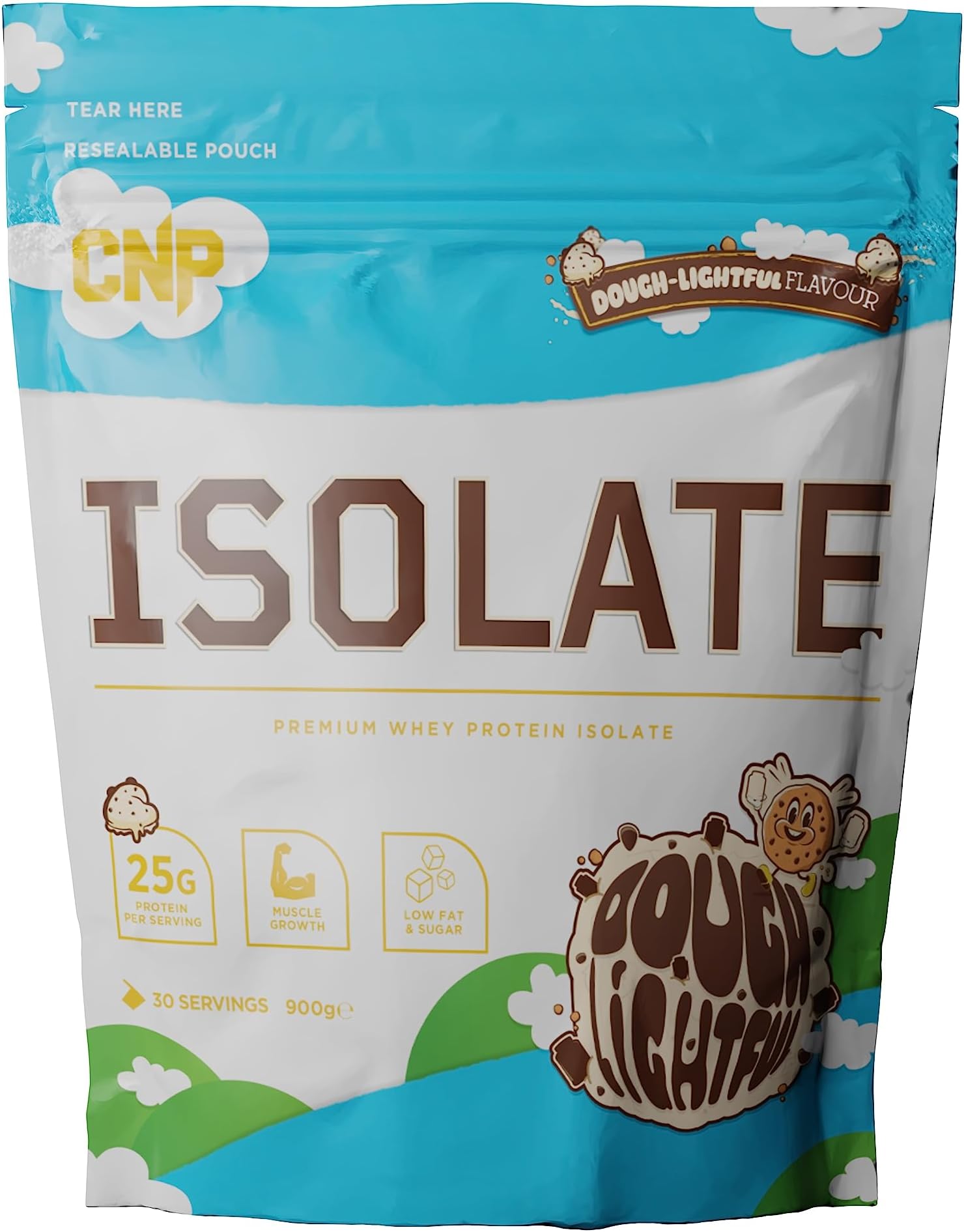 Isolate, Premium Whey Protein Isolate, 26g Protein, 1.8kg & 900g, 60/30 Servings, 6 Great Tasting Flavours, Vegetarian (Dough-Lightful, 900g)