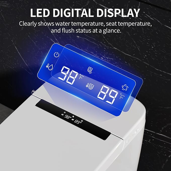 Inodoro inteligente DeerValley con bidet y asiento calefactable miniatura 8