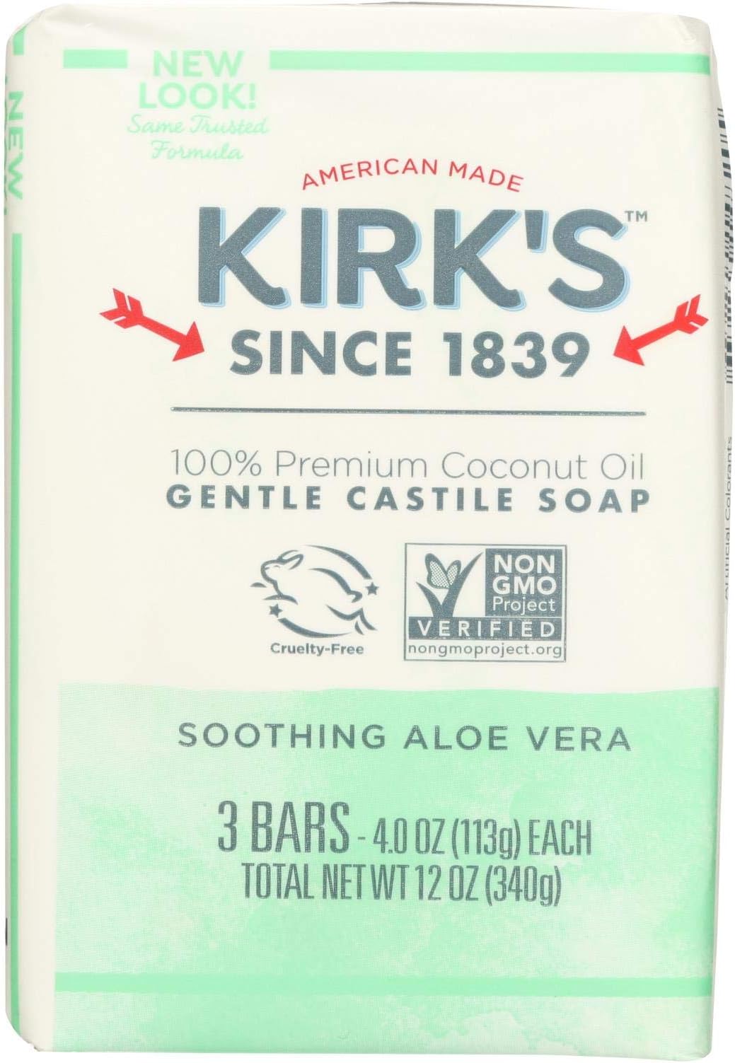 Kirks Soap Bar 3pk Aloe Vra Cst