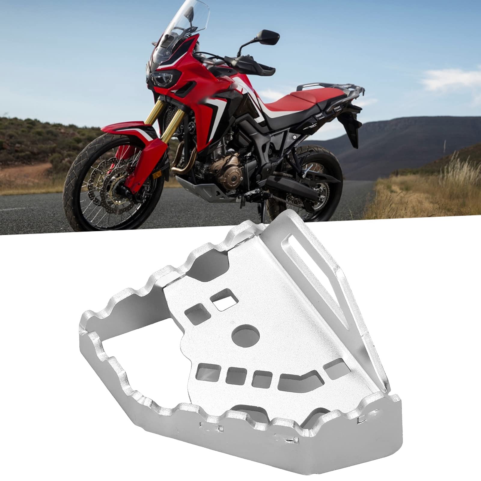 Prolunghe Pedale, Estensione Pedale Leva Freno Estensione Pedale Freno Kit Estensione Pedale Freno Sostituzione Refitting Moto per CRF1000L Africa Twin 14‑19 (SILVER)