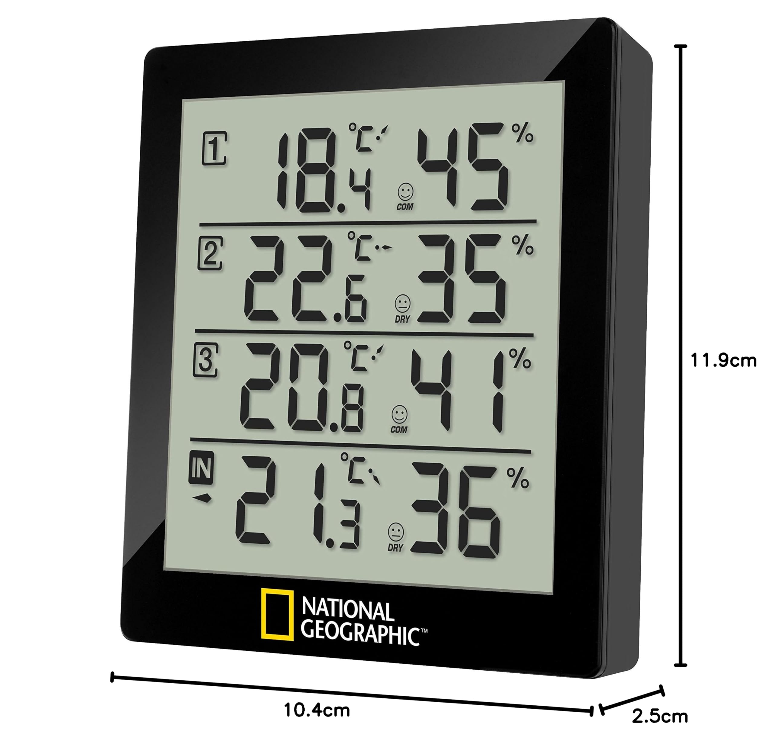 National Geographic Stazione meteorologica con 4 posizioni di misurazione