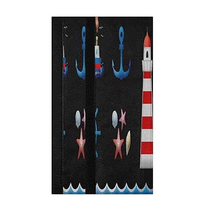 Nautical Clip Art 2 Pcs Refrigerator Door Handle Covers Dishwashers Grill Microwave Cabinet Door Cloth Protect Kitchen Appliance Clean