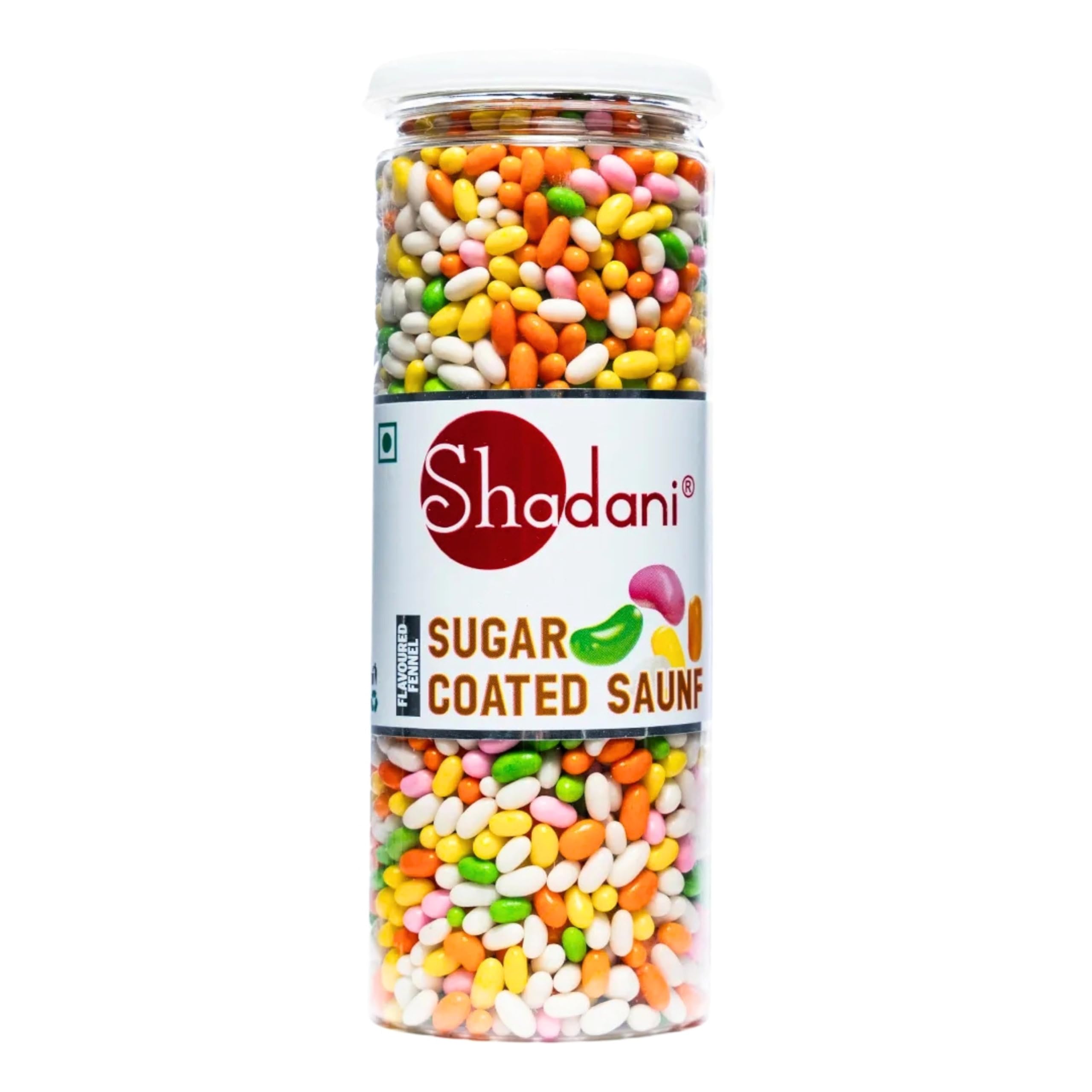Shadani Sugar Coated Saunf (Can Of 270g), Colourful Saunf Mouth Fresheners | After Meal Saunf Mukhwas | Colorful Aromatic Fennel Seed | Sweet Crunchy Fennel Mouth Freshener | Colorful After-Meal Indian Snack