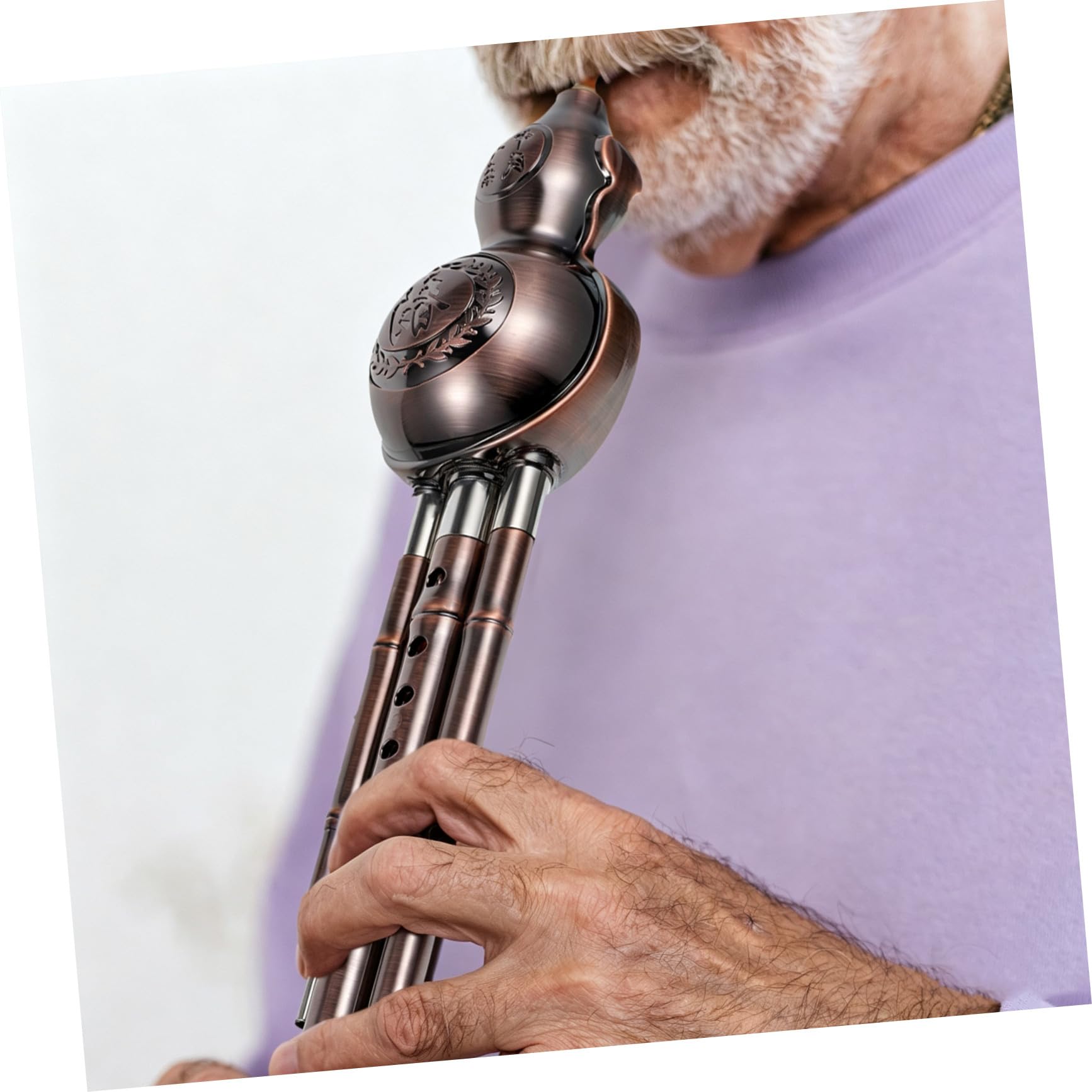 Toddmomy Instrumento Musical Étnico Chino Varios estilos Flauta de Cucurbitáceas Varios estilos en Tono C de Pp Dorado Nudo Decorativo para Principiantes Adecuado para Practicar Flauta de Calabaza