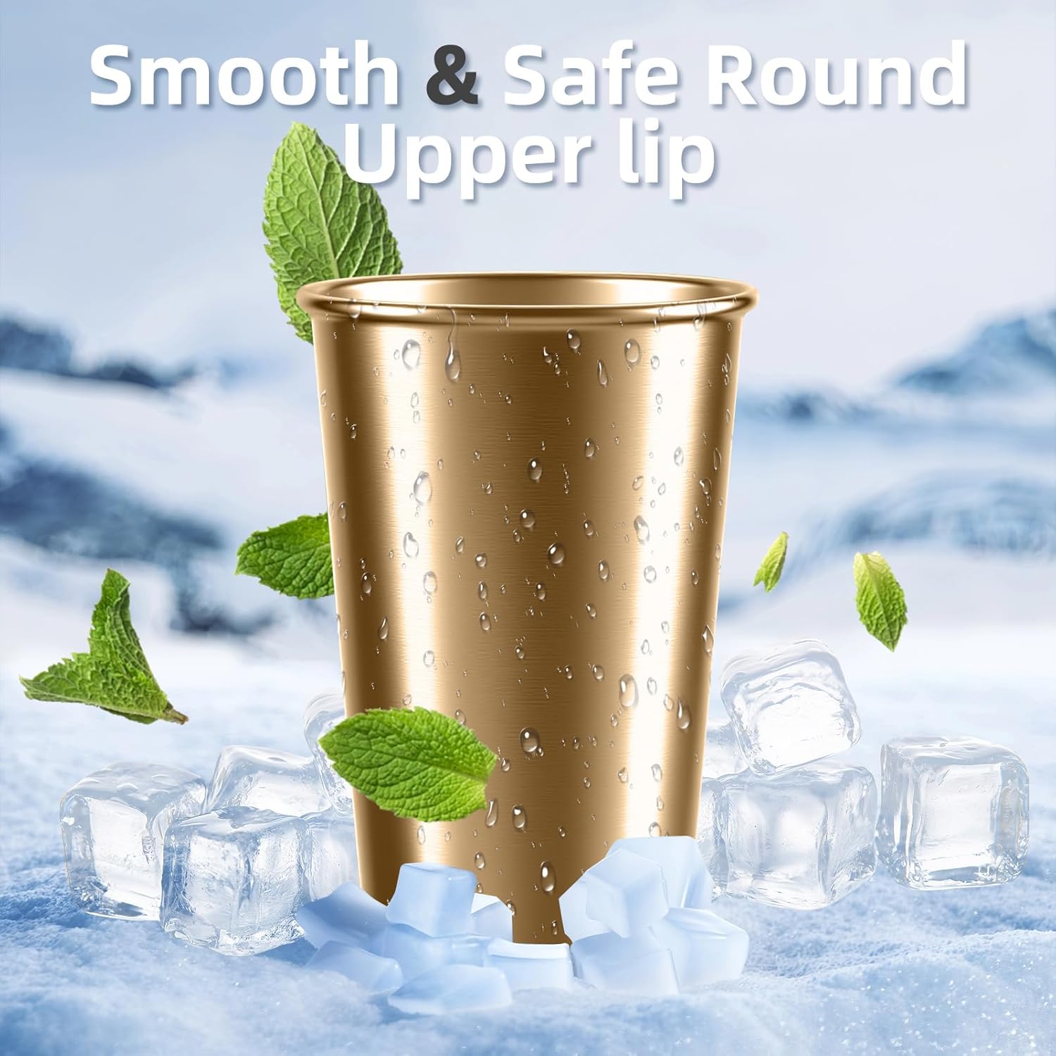 5 Pack 16 oz Stainless Steel Pint Cups,Stainless Steel Cup,Pint Cup Tumbler，water Tumbler,Stackable,Reusable,BPA Free - Image 4