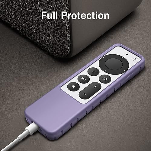 Miniatura 3 de Fintie Funda protectora para Apple TV Siri Remote 2021 2022 Honey Comb ligera, antideslizante, a prueba de golpes, funda de silicona para control