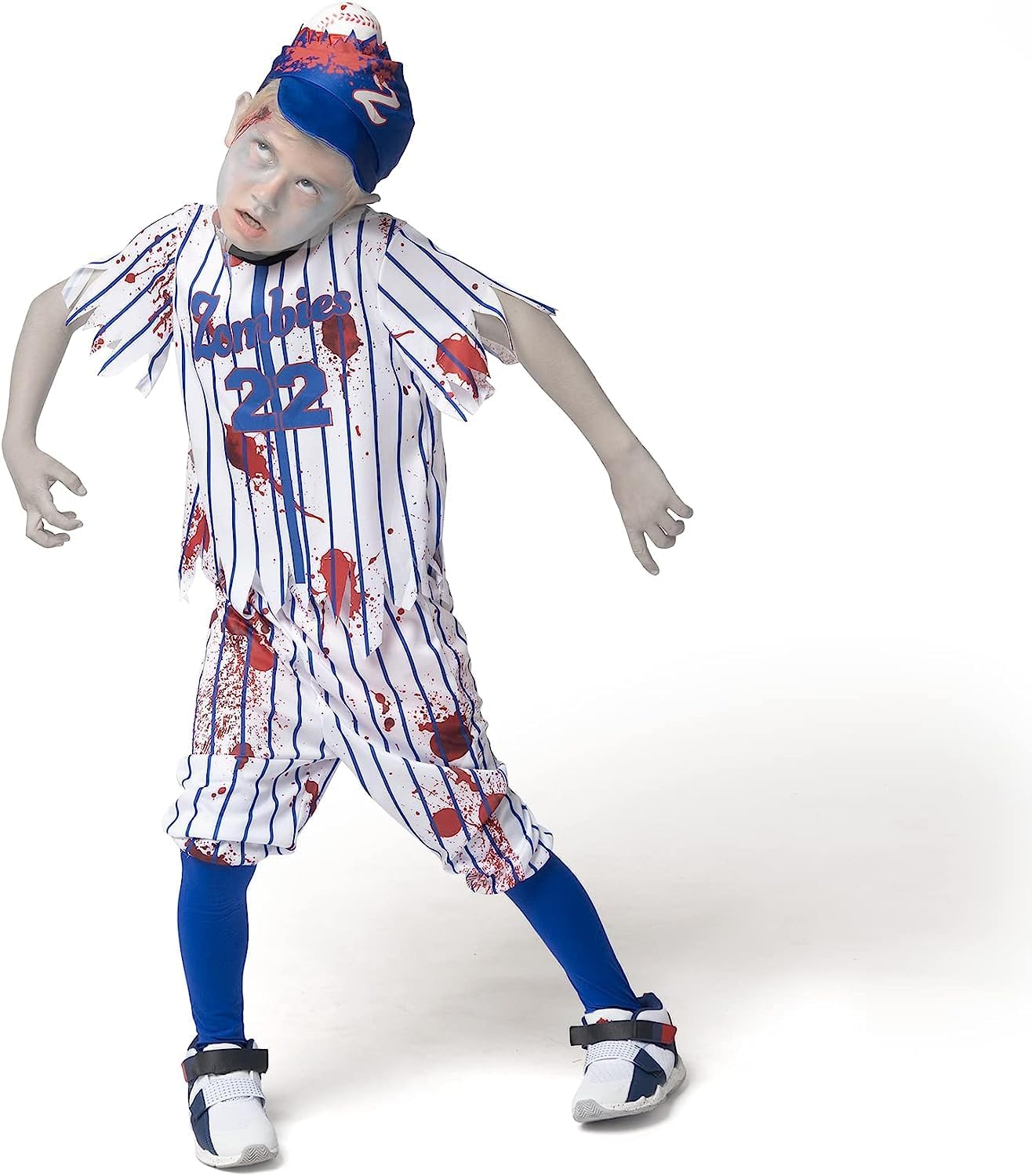 Spooktacular Creations Zombie Baseball Player Costumes for Boys, Halloween Costume for Kid, Zombie Football Player Outfit