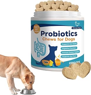 Digestive Dog Supplements, Nutritional Chew Tablets Formula, 200 g Pet with Daily N…