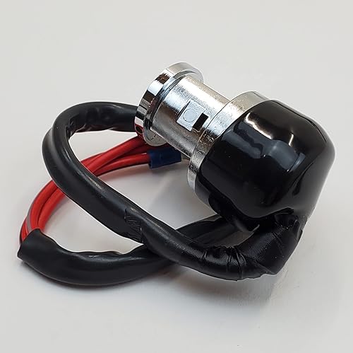 Miniatura 3 de Interruptor de encendido cromado de 3 posiciones (apagado, encendido, encendido con luces) con 2 llaves redondas resistentes a manipulaciones para