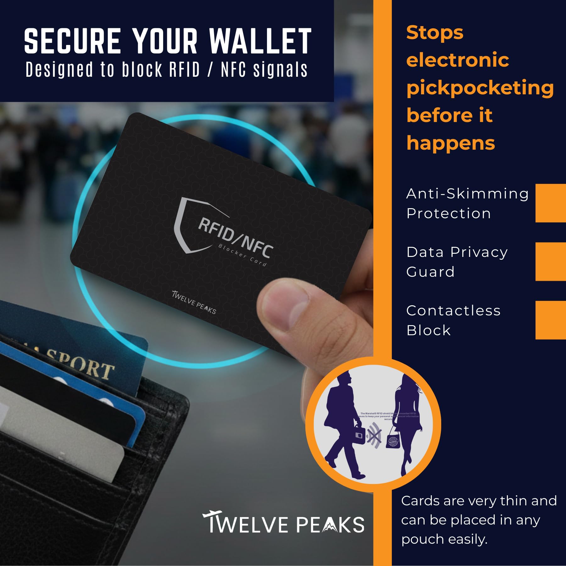 TwelvePeaks® Premium Faraday Box for Car Keys, Faraday Pouch, Signal RFID Blocking Card - PU Leather with Velvet, Car Key Signal Blocker Pouch and Key Lock Box Outdoor Anti-Theft Protection, 17x12x7cm - 4