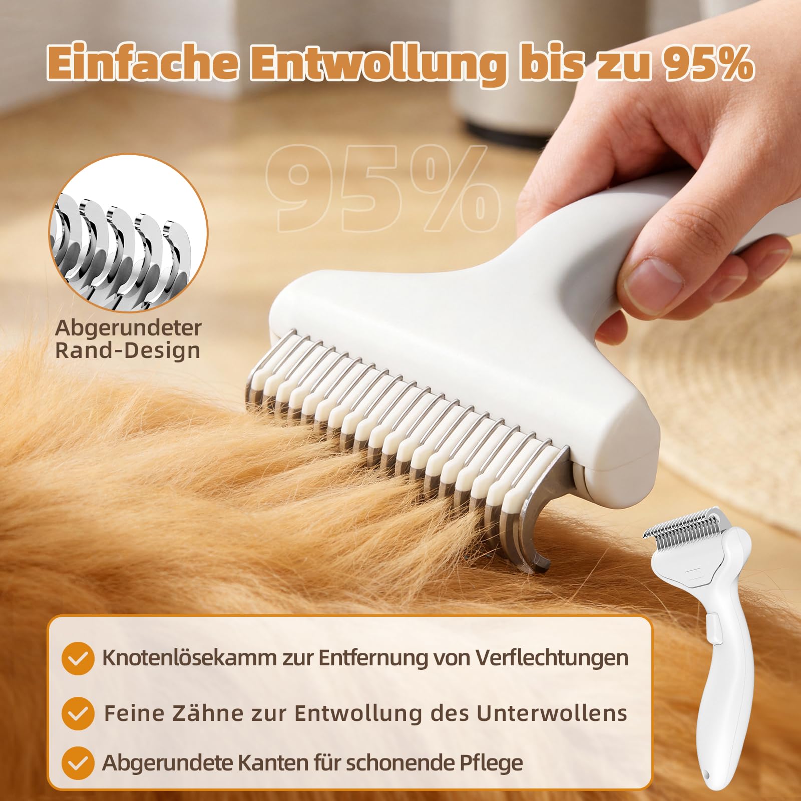 Brosse à chat à vapeur 2 en 1 & Retire-Underpoil, Soin animal pro, Brouillard froid 2 niveaux, Démêlage & Massage, USB rechargeable, Grand réservoir, Chiens & chats poils longs/courts