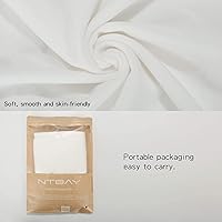 Vista 81 de NTBAY 1 paquete de funda de almohada corporal de terciopelo con cremallera, súper suave y acogedora, de franela mullida de lujo de 20 x 54 pulgadas