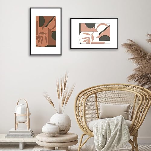 Vista 183 de Frametory - Colección de marcos de metal para fotos, marco de aluminio para fotos con alfombrilla de color marfil y cristal real Dorado