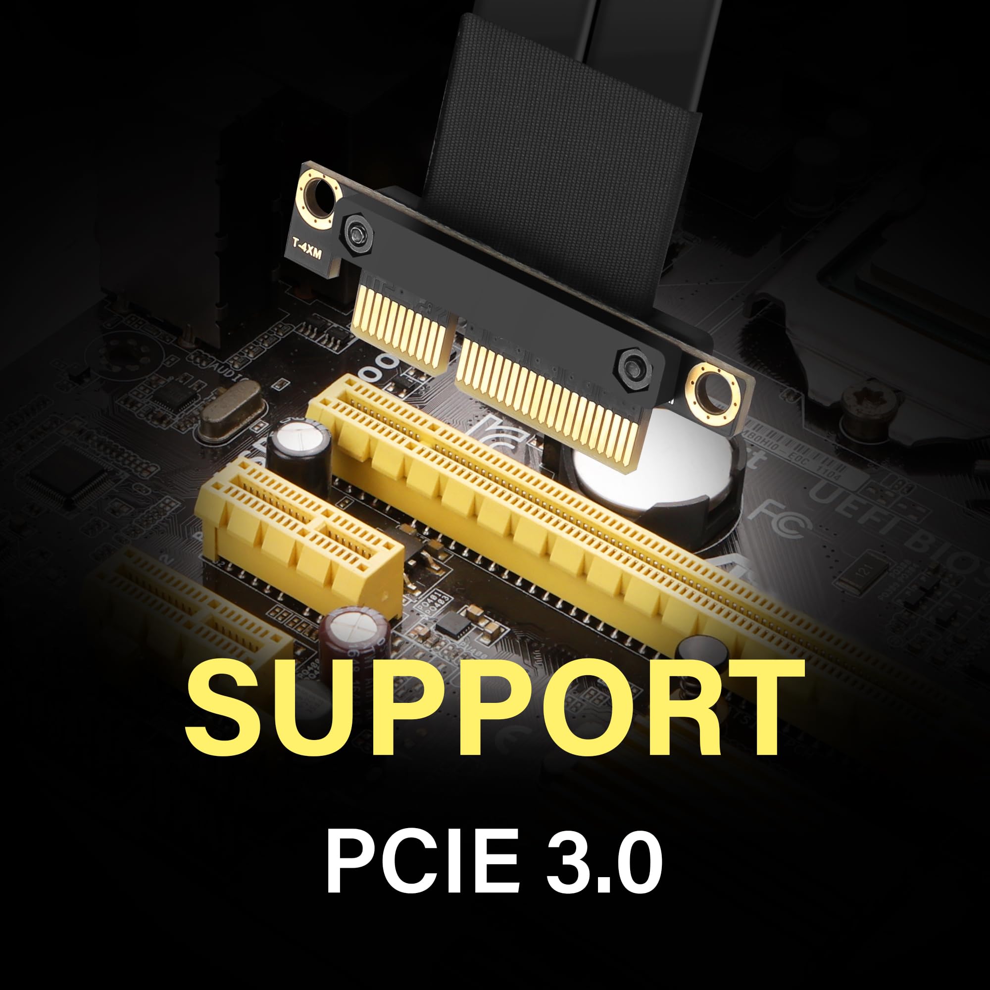 SinLoon Kabel przedłużający PCIe 3.0 X4 PCI-E 4X męski na żeński, 20 cm (180 stopni)