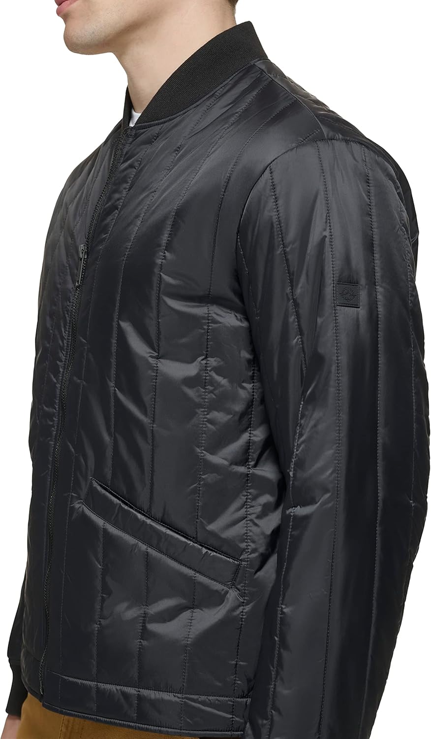 DOCKERS Men's Channel Quilted Open Bottom Bomber Jacket - Image 4