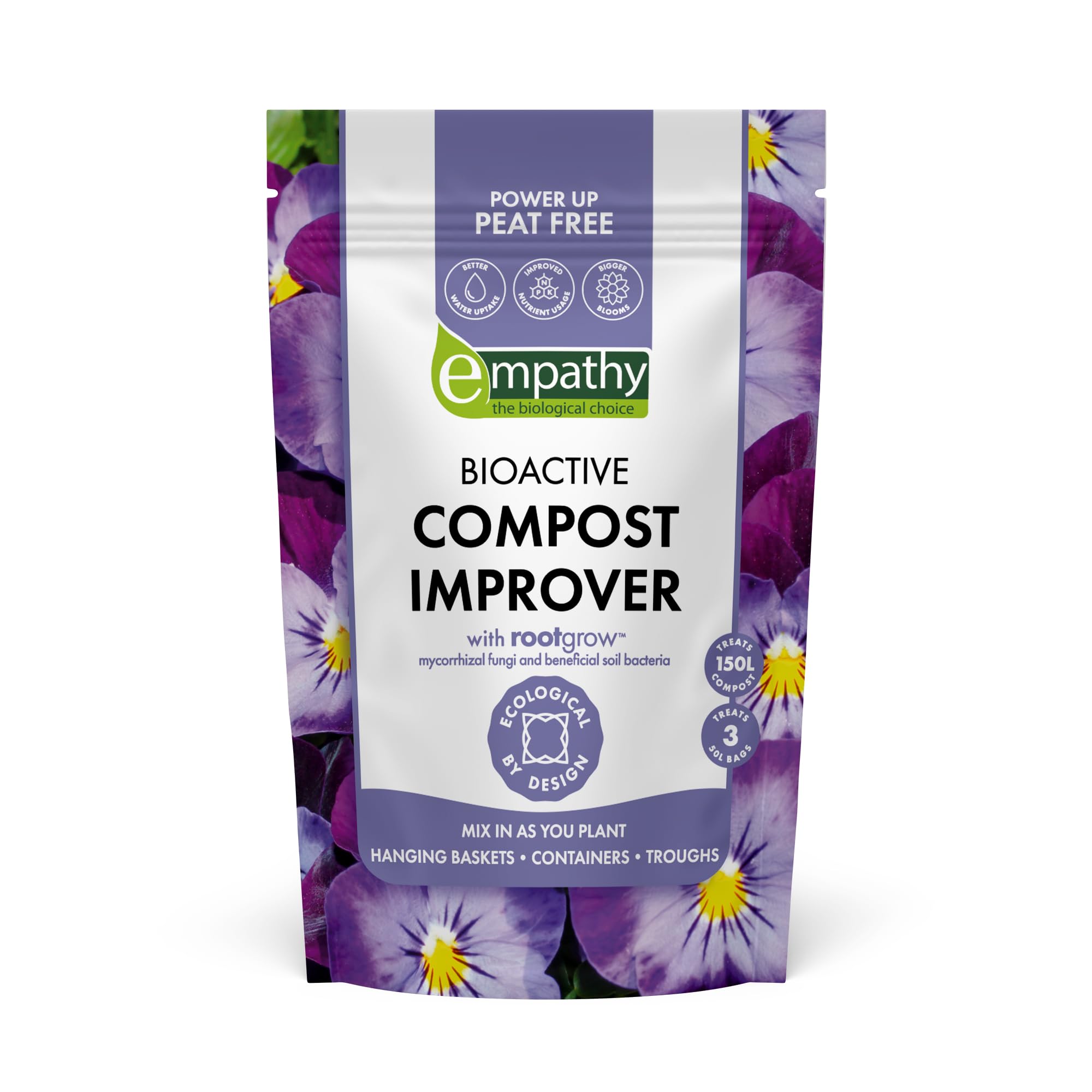 Bioactive Compost Improver with Rootgrow Mycorrhizal Fungi & Beneficial Soil Bacteria, 300G