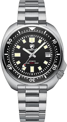 CHEETAH Two-Tone Watches for Men Diamond Stainless Steel Quartz Waterproof, with Date Week Display, Luminous Hands