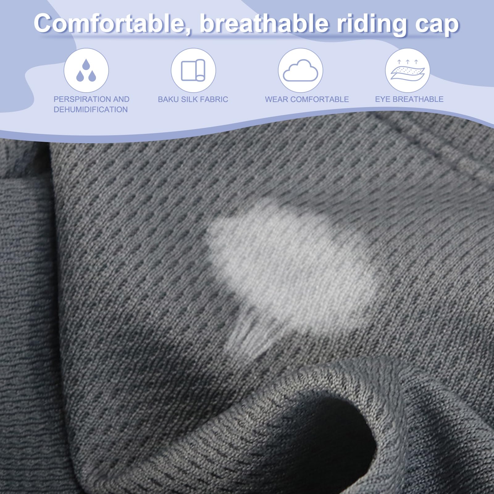 Amexo 2 Piezas Ciclismo Calavera Gorra Gorro Bajo Sotocasco Negro y Gris Gorro Verano Ciclismo Hombre Mujer Respirable Sombrero de Casco Forro de Casco Absorbe Sudor Gorro para Casco de Bici