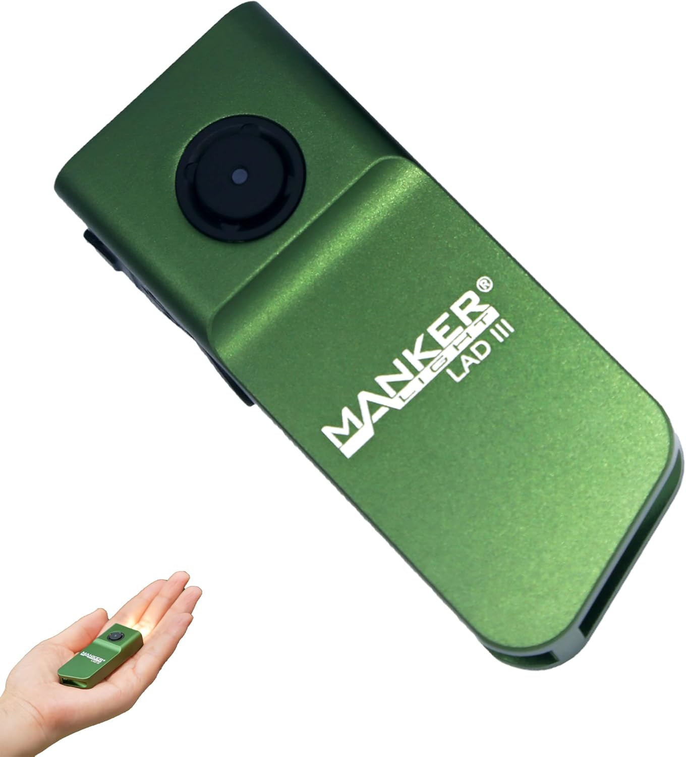 Manker LAD III USB-C Rechargeable EDC Flashlight, 720 High Lumens Mini Keychain Flashlight with TIR Lens, Multi-Purpose High Performance Small LED Flashlight (4000K Neutral White CRI90, Green)