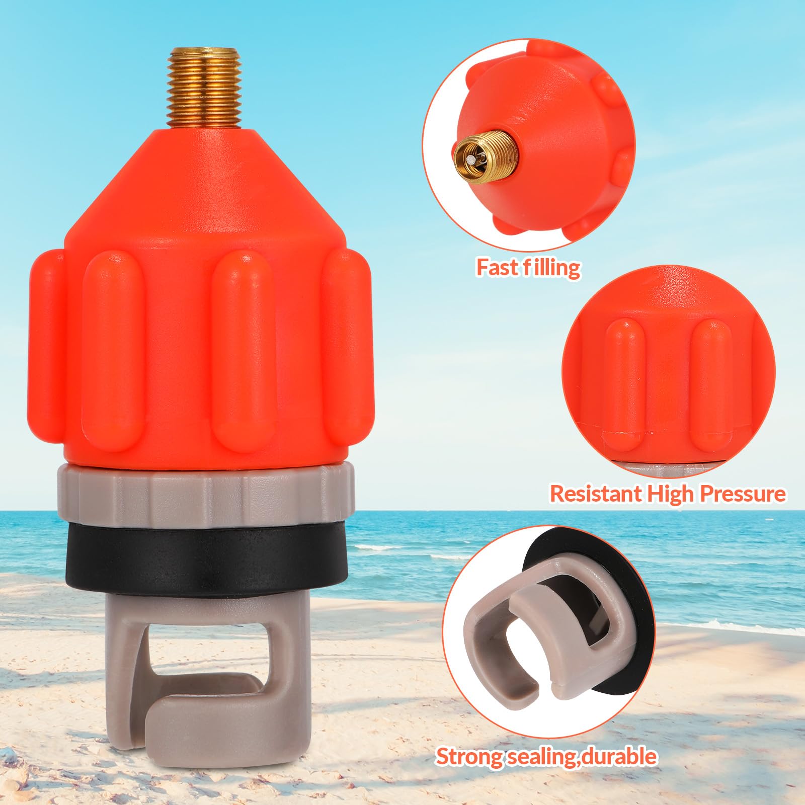Adattatore Pompa SUP, Adattatore per Pompa Gonfiabile, SUP Adattatore per Valvola con 5 Ugelli Gas, Adattatore per Kayak per Imbarcazione Gonfiabile, Stand Up Paddle Board