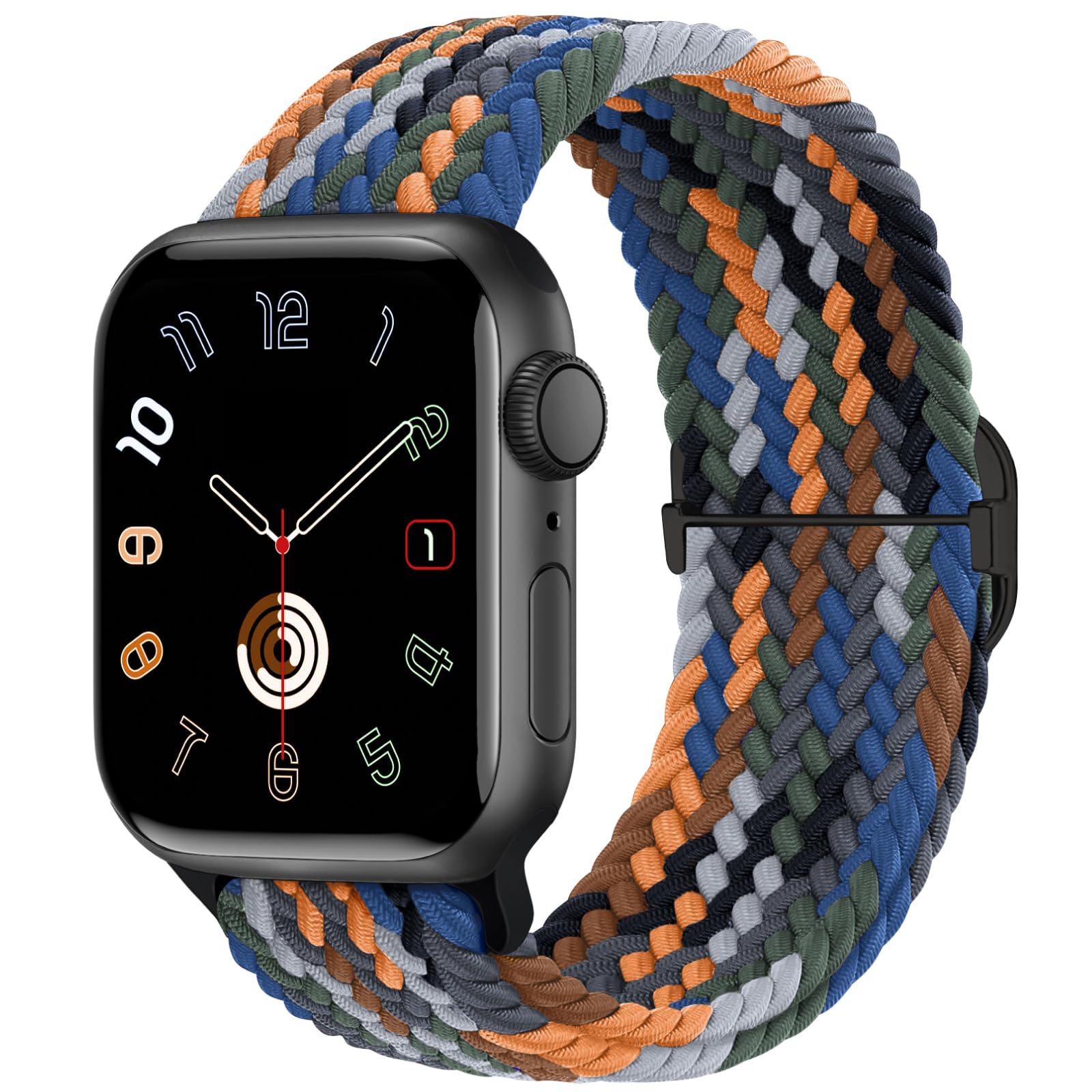 Braided Stretchy Nylon Band Compatible for Apple Watch Bands Women Men