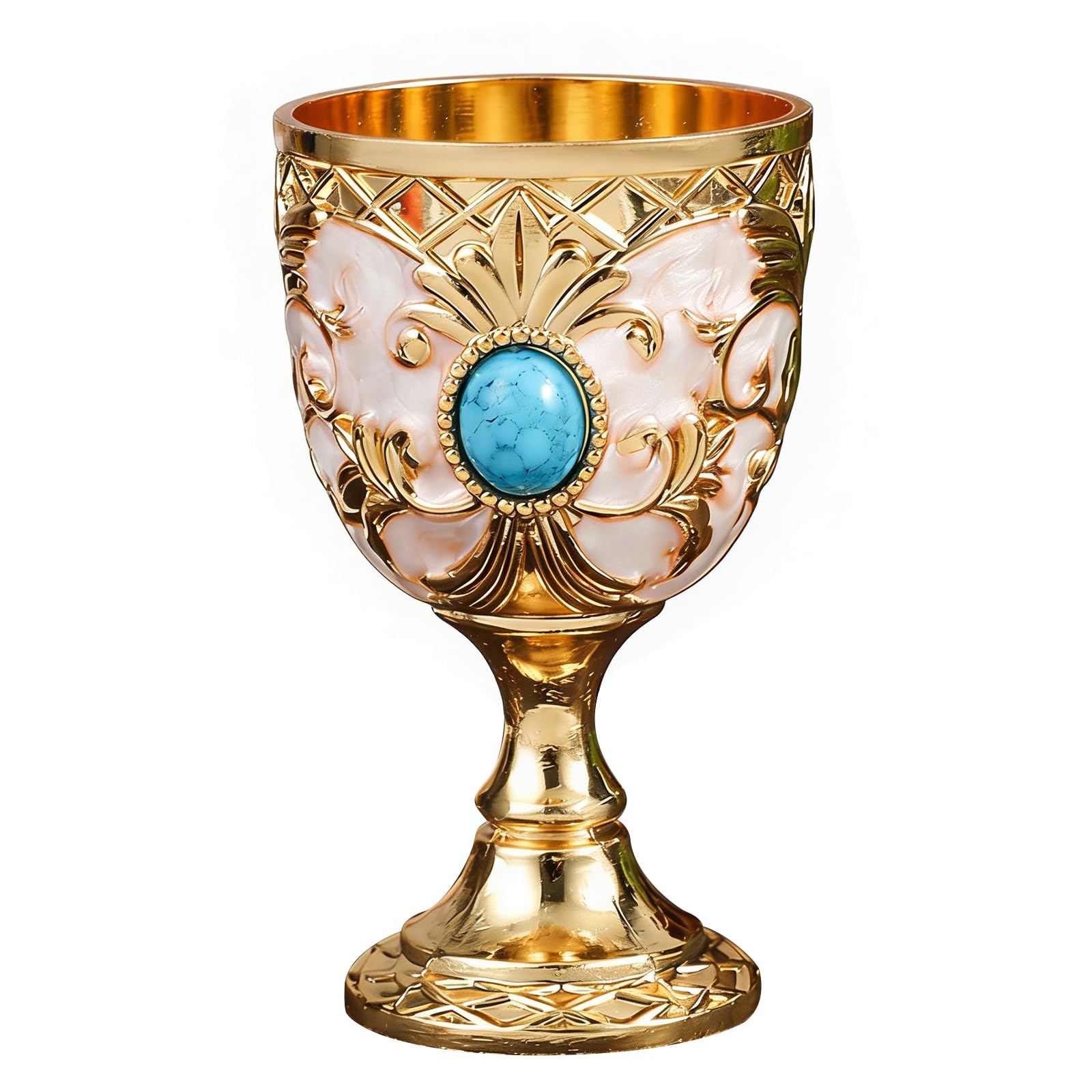 OSNIYAW Metal Butterfly Engraved Goblet Shot Glass for Wine Tasting and Party Decor Metal Shot Glass