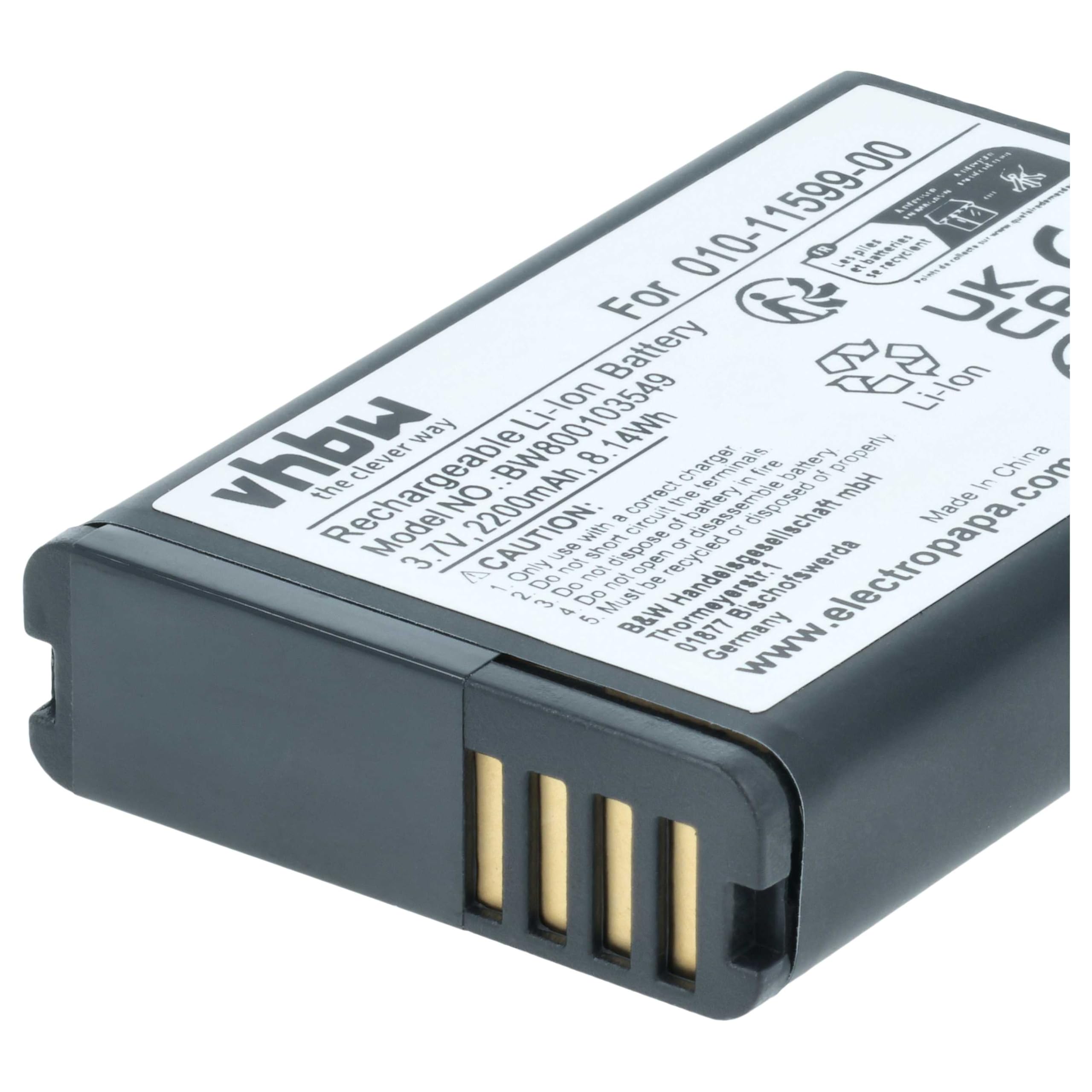 vhbw Batería Compatible con Garmin Alpha 100 Handheld navegador, navi, GPS (2200 mAh, 3,7 V, Li-Ion)