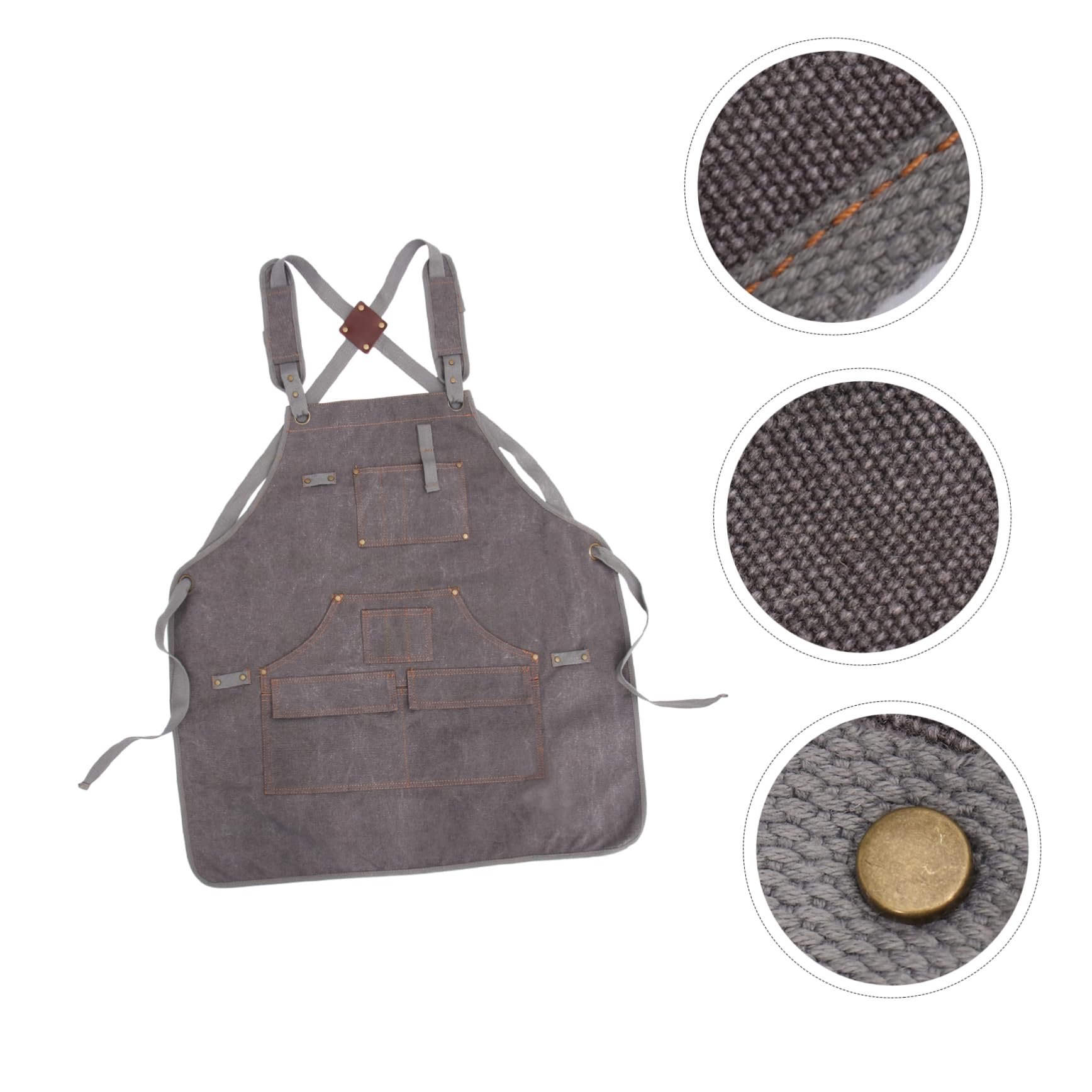Schwere Arbeitsschürze Verdickte mit Mehreren Taschen und Waschbare Holzbearbeitungsschürze aus Canvas für Männer und Damen im Werkstatt und Arbeitsbereich