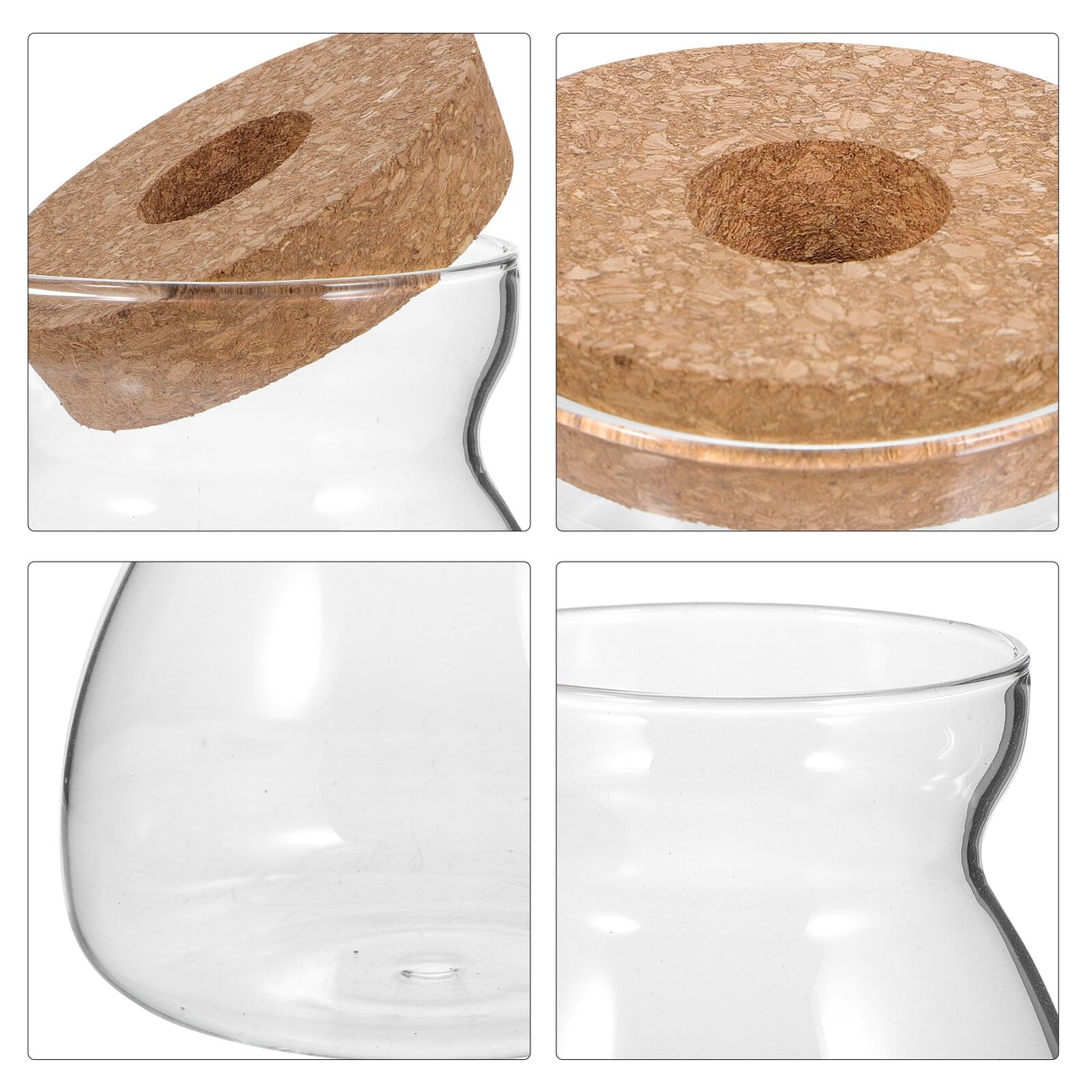 BESPORTBLE Terrario de Vidrio Recipiente de Madera y Vidrio para Plantas Hidropónicas Micro Paisaje Adecuado para Decorar Oficina o Dormitorio