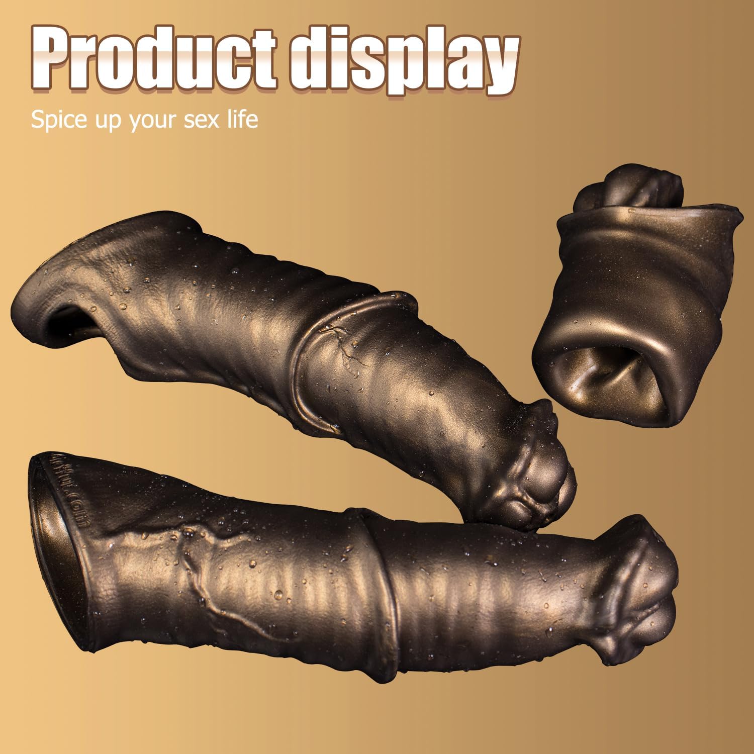 Horse Penis Sleeve Cock Sleeve, Ultra-Soft Adult Male Sex Toys for Men Penis Extender Cock Ring Extended Ejaculation， Elastic Penis Ring to Enlarge Prolong for Men Couple Play (S)