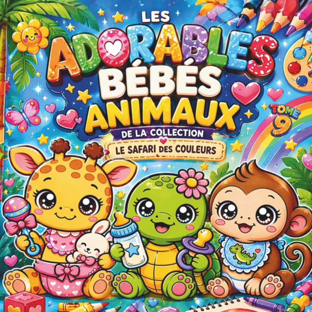 Les Adorables Bébés Animaux: Coloriage pour enfants 3 à 7 ans