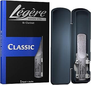 Légère Reeds - Bb Clarinet Reed, Classic, Strength 3.00 (BB3.00) - Easy-playing, Durable, Synthetic Student Clarinet Reed