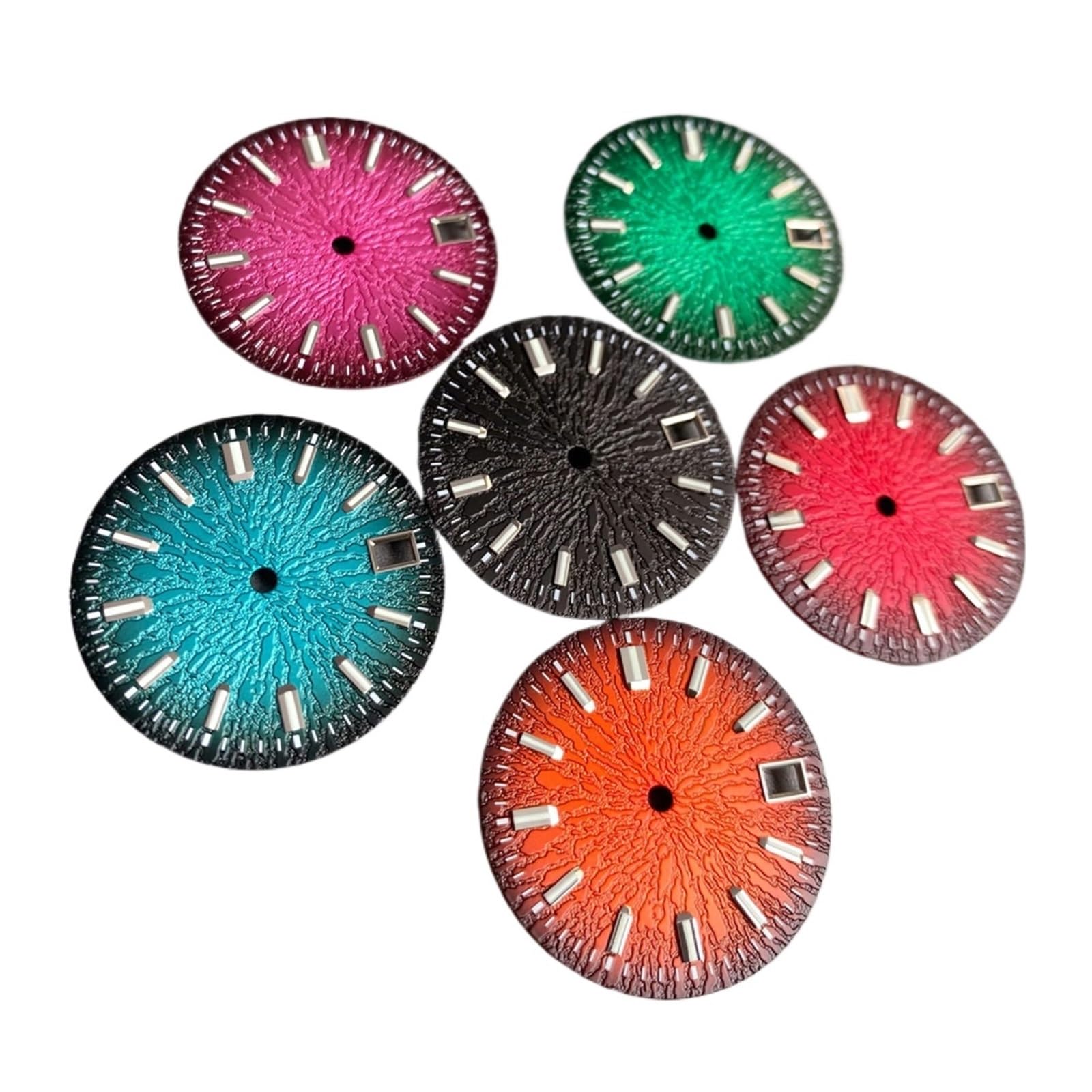 29 mm czarny czerwony wielokolorowy zegarek tarcza zestaw ręczny świecący kompatybilny z NH35 NH36 akcesoria do mechanizmu automatycznego